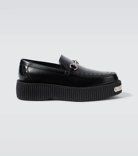 Mocassins Horsebit à plateforme en cuir - Gucci - Modalova