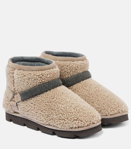 Bottines après-ski Monili Beads en shearling - Brunello Cucinelli - Modalova