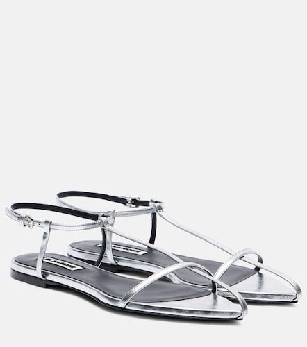 Sandales en cuir métallisé - Jil Sander - Modalova