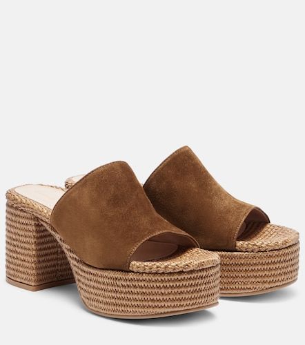 Mules à plateau en daim - Gianvito Rossi - Modalova