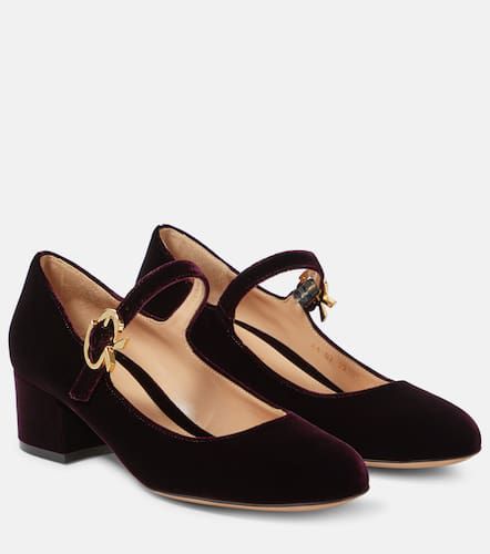 Escarpins Mary Ribbon 45 en velours - Gianvito Rossi - Modalova