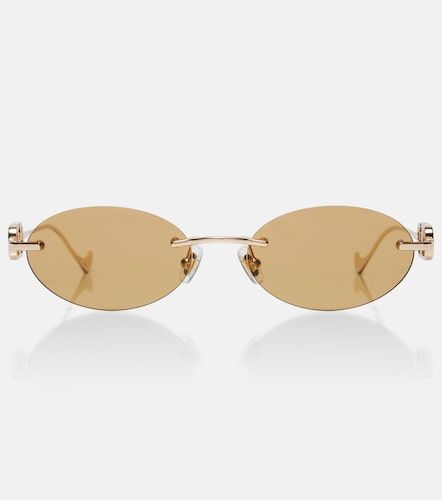 Lunettes de soleil ovales VLogo - Valentino - Modalova
