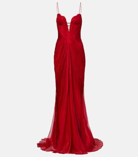 Robe longue Cecilia en soie - Maria Lucia Hohan - Modalova