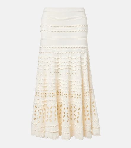 Jupe midi Annisa à broderies anglaises - Ulla Johnson - Modalova