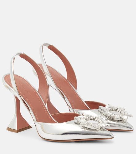 Escarpins slingback Begum en cuir effet miroir - Amina Muaddi - Modalova