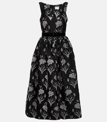 Robe midi Astrea en satin à fleurs - Erdem - Modalova