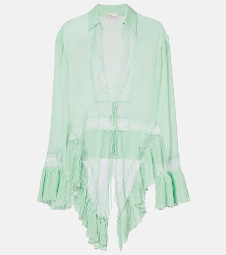 Chemise en georgette à dentelle - Blumarine - Modalova