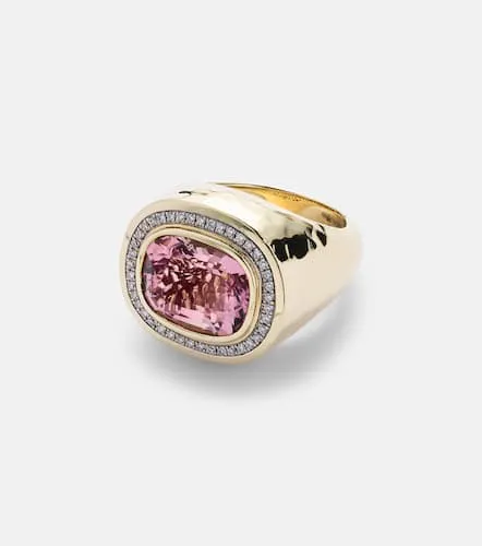 Bague Blushing en or 18 ct, tourmaline et diamants - Octavia Elizabeth - Modalova