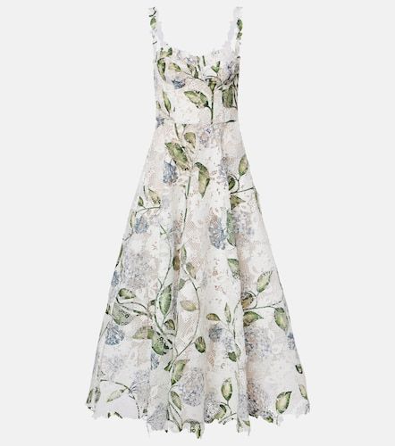 Robe longue à fleurs - Oscar de la Renta - Modalova
