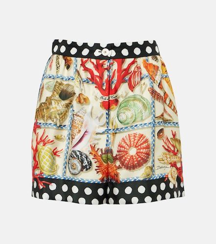 Short Capri en soie à imprimé - Dolce&Gabbana - Modalova