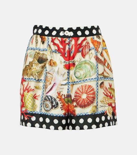 Short Capri en soie à imprimé - Dolce&Gabbana - Modalova