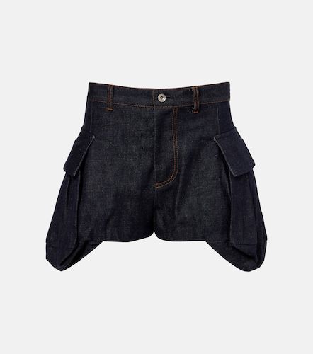 Sacai Short à taille haute en jean - Sacai - Modalova