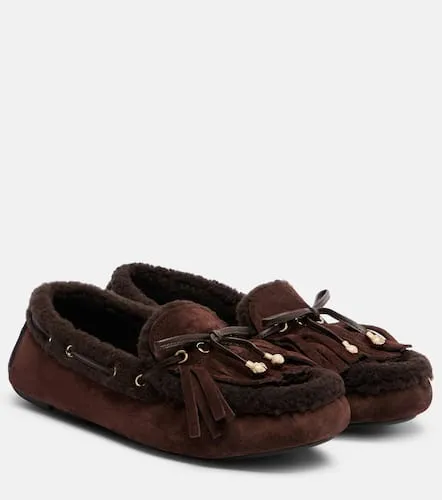 Mocassins Manon en daim et shearling - Jimmy Choo - Modalova