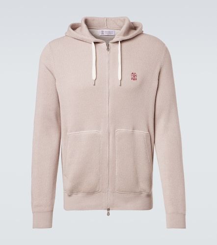 Sweat à capuche en coton à logo - Brunello Cucinelli - Modalova