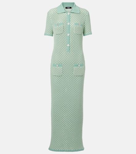 Robe longue en crochet de coton mélangé - Versace - Modalova