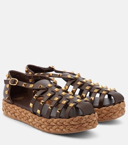 Espadrilles Rockstud en cuir - Valentino Garavani - Modalova