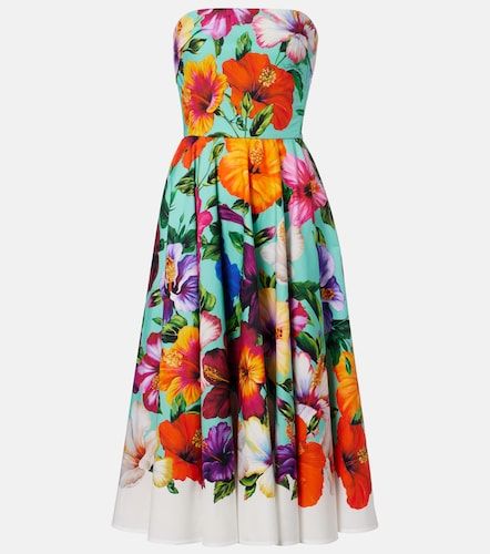 Robe bustier en coton à fleurs - Dolce&Gabbana - Modalova