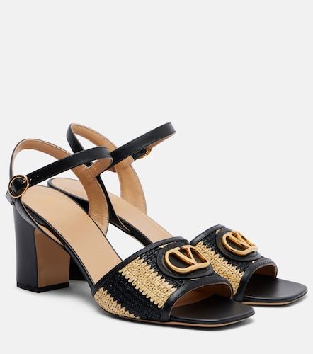 Sandales VLogo en cuir et crochet - Valentino Garavani - Modalova