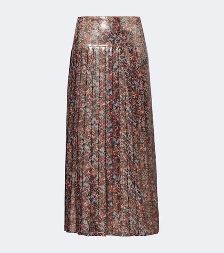 Jupe midi en soie mélangée à fleurs - Valentino - Modalova