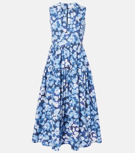Robe de cocktail en coton à fleurs - Erdem - Modalova