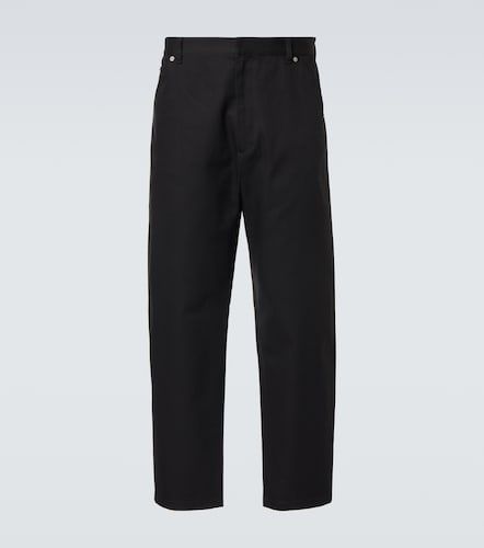 Pantalon ample à taille mi-haute en coton - Prada - Modalova