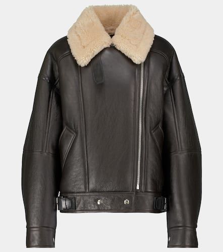 Veste en cuir et shearling - Acne Studios - Modalova