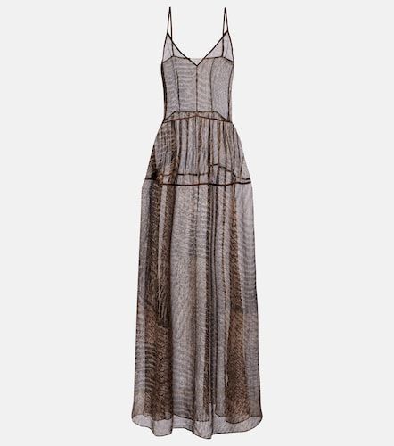 Robe longue imprimée en soie - Jacques Wei - Modalova