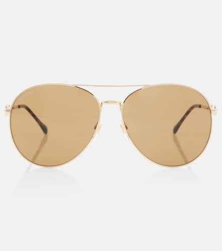 Lunettes de soleil Horsebit aviateur - Gucci - Modalova