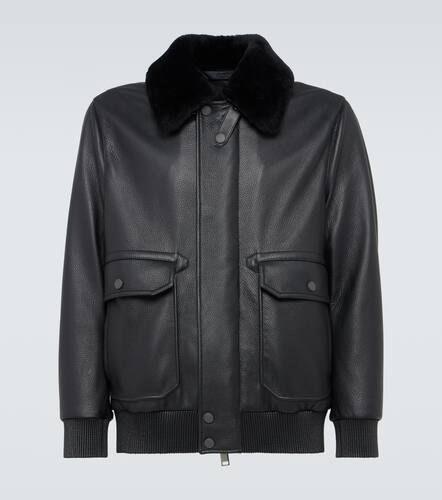 Veste bomber en cuir et shearling - Brioni - Modalova