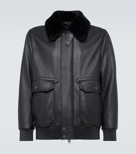 Veste bomber en cuir et shearling - Brioni - Modalova