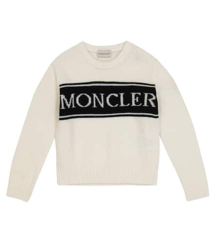 Pull en laine à logo en intarsia - Moncler Enfant - Modalova