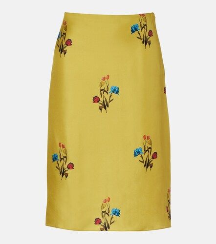 Marni Jupe midi en soie à fleurs - Marni - Modalova