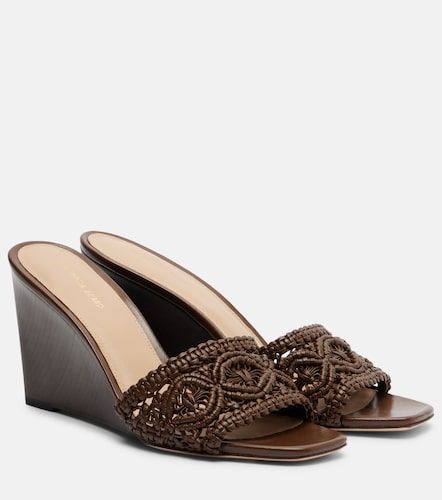 Mules compensées Ellen en cuir - Veronica Beard - Modalova