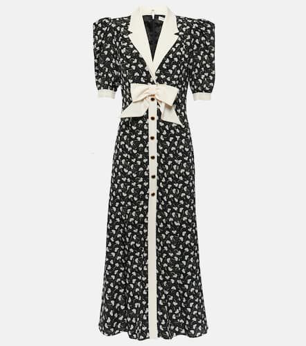 Robe longue imprimée en soie - Alessandra Rich - Modalova