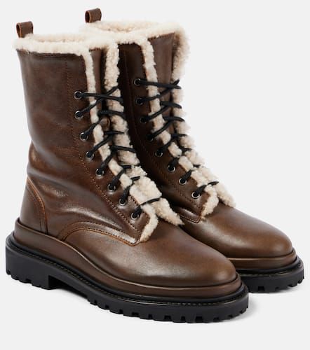 Bottines Ghiso en cuir et shearling - Isabel Marant - Modalova