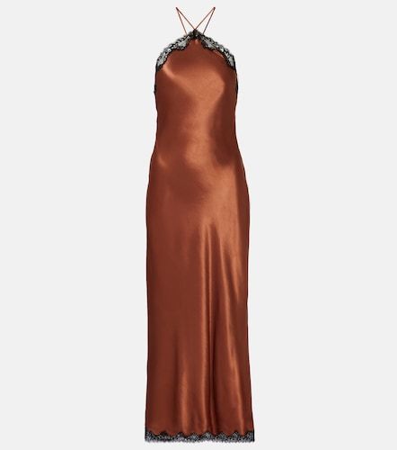 Robe midi Harlan en satin et dentelle - Rixo - Modalova