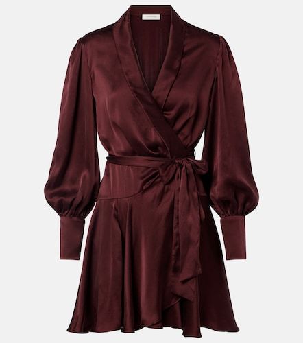 Robe portefeuille en satin de soie - Zimmermann - Modalova