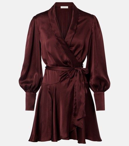 Robe portefeuille en satin de soie - Zimmermann - Modalova
