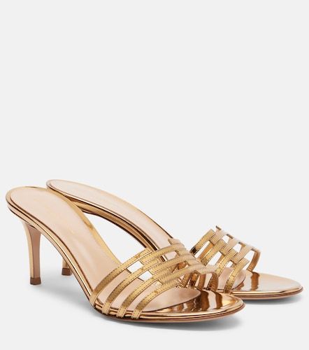 Mules en cuir métallisé - Gianvito Rossi - Modalova