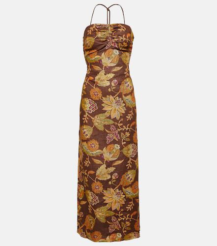 Robe longue Josefina en lin à fleurs - SIR - Modalova