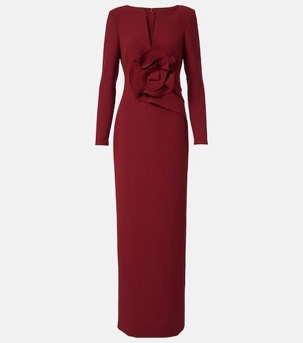 Robe en crêpe à appliqués floraux - Roland Mouret - Modalova