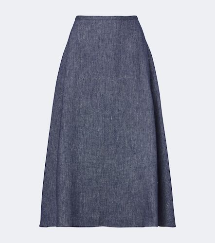 Jupe midi en lin mélangé - Carolina Herrera - Modalova