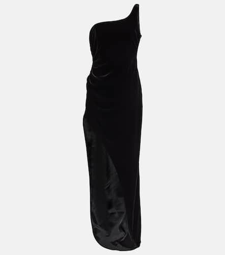 Robe longue asymétrique en velours - Alessandra Rich - Modalova