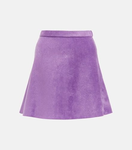 Mini-jupe en velours de laine mélangée - Alaïa - Modalova