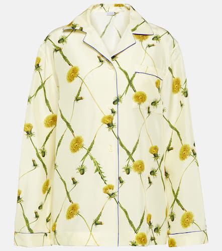 Chemise de pyjama en soie à fleurs - Burberry - Modalova