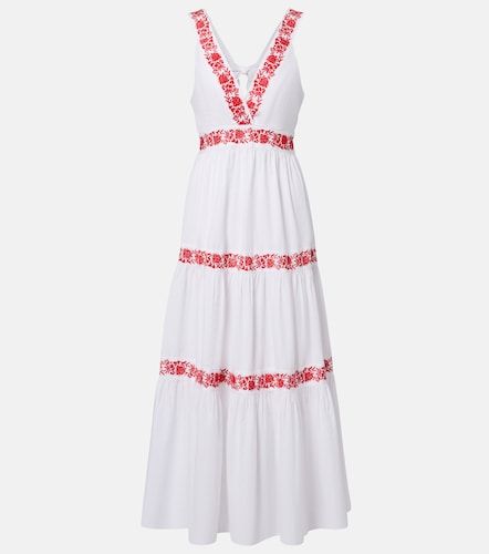 Robe longue Petalia brodée en coton - Heidi Klein - Modalova