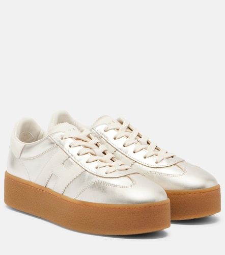 Baskets compensées H698 en cuir métallisé - Hogan - Modalova