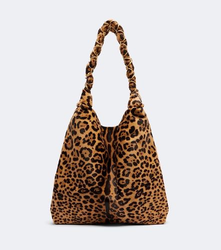 Cabas Amalia en cuir façon poulain à motif léopard - Saint Laurent - Modalova