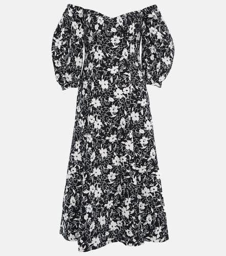 Robe midi en lin à fleurs - Polo Ralph Lauren - Modalova