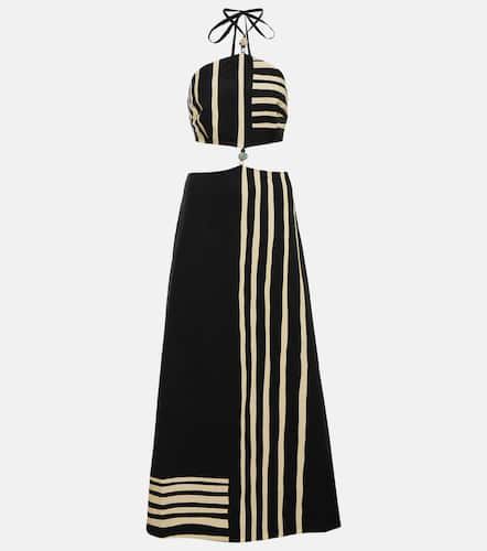 Robe longue en coton à ornements - SIR - Modalova
